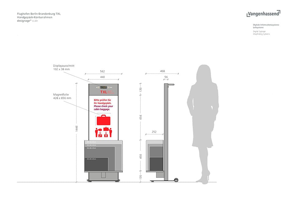 Vangenhassend Produktdesign designage scale Flughafen Berlin TXL